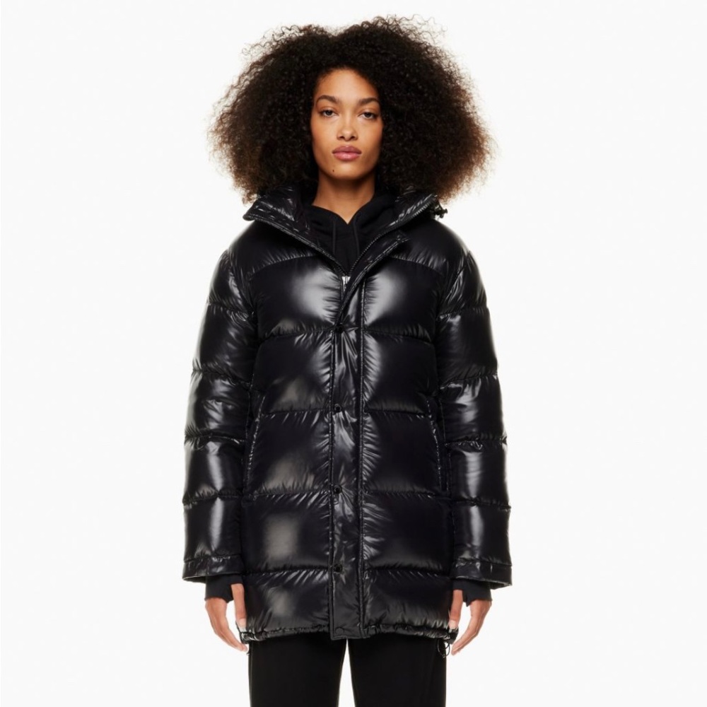 Aritzia The Super Puff Jacket Puffer New Shiny Black S